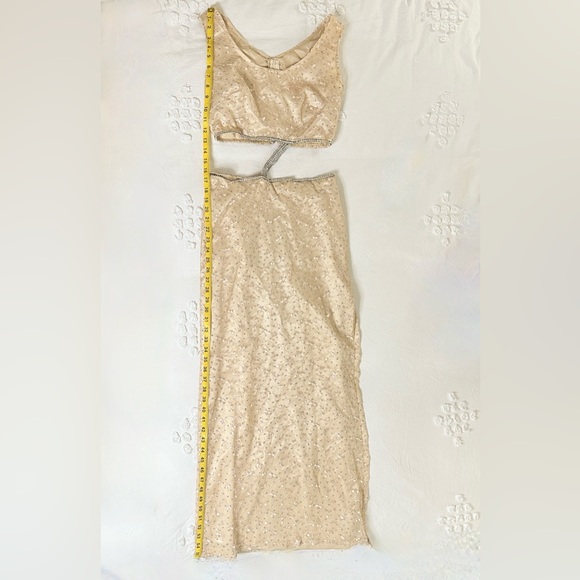 Custom Taylor Swift Fearless Two-Piece Prom Dress - Champagne/Diamond - 2 - Picture 14 of 14